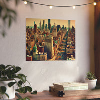 New-York éclairée !- Tableau aluminium