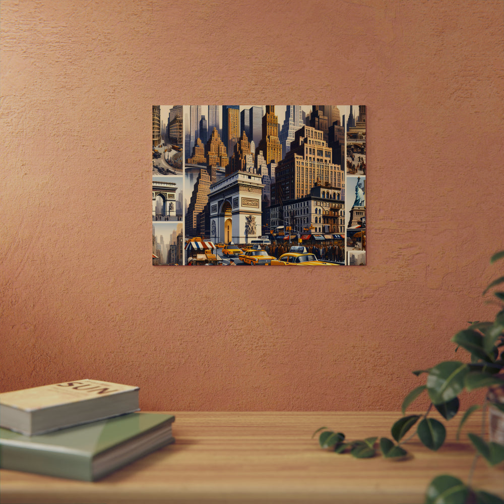 New-York jamais dormir.- Tableau aluminium