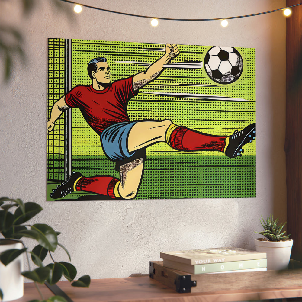 kick, goal, game, foot- Tableau aluminium