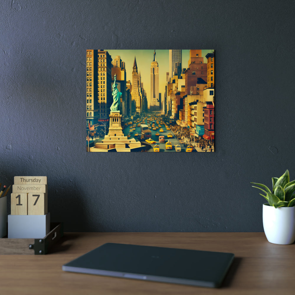 New-York Brille Toujours.- Tableau aluminium