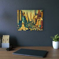 New-York Brille Toujours.- Tableau aluminium