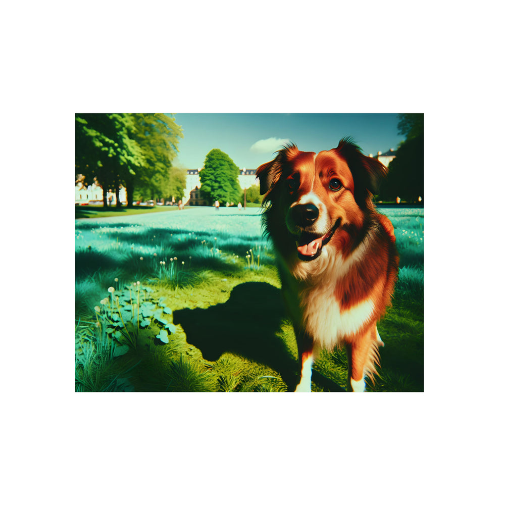 Chien Adore Jouer- Tableau aluminium