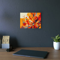 Cœur orange doux- Tableau aluminium