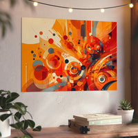 Cœur orange doux- Tableau aluminium