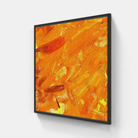 Orange sunsets radiate-Canvas-artwall-20x20 cm-Black-Artwall