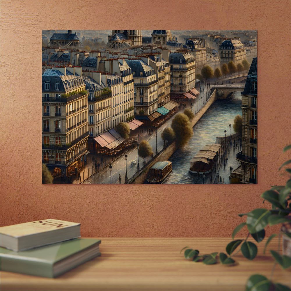 Paris, Amour, Monde, Vie.- Tableau aluminium