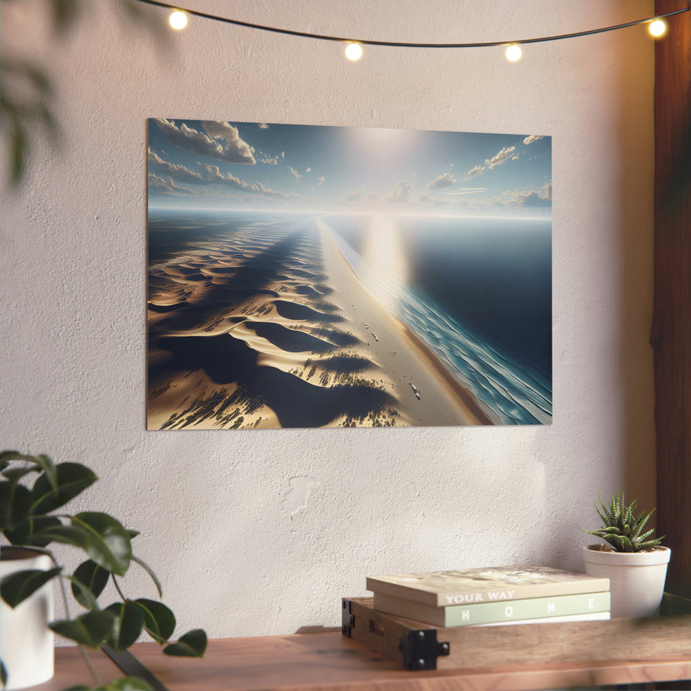 Ombre, sel, plage, vie.- Tableau aluminium