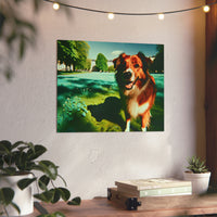 Chien Adore Jouer- Tableau aluminium