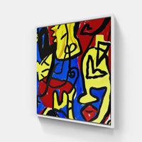 Basquiat over time.-Canvas-artwall-20x20 cm-White-Artwall