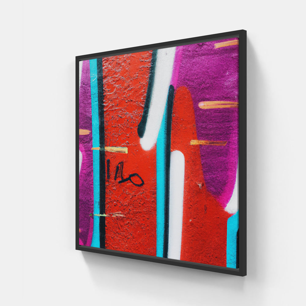 Graffiti Urban Art Expression-Canvas-artwall-20x20 cm-Black-Artwall