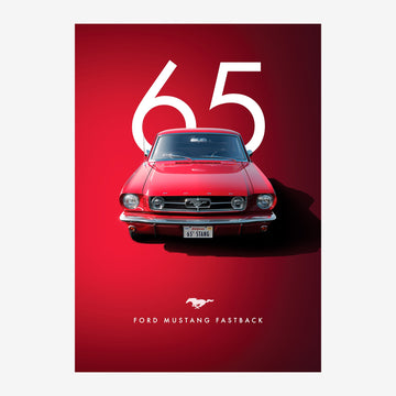 Mustang 1965 — Affiche pop-art rétro automobile