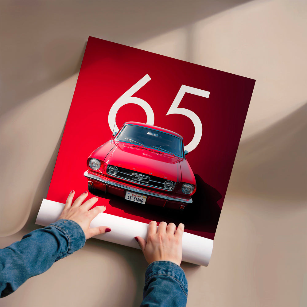 L'impression présentée en poster, sans encadrement, sur un mur neutre.