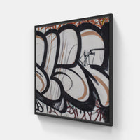 Graffiti Street Art Unleashed-Canvas-artwall-20x20 cm-Black-Artwall