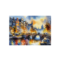 Amsterdam rêve bleu.- Tableau aluminium