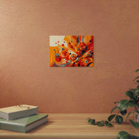 Cœur orange doux- Tableau aluminium