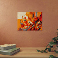 Cœur orange doux- Tableau aluminium