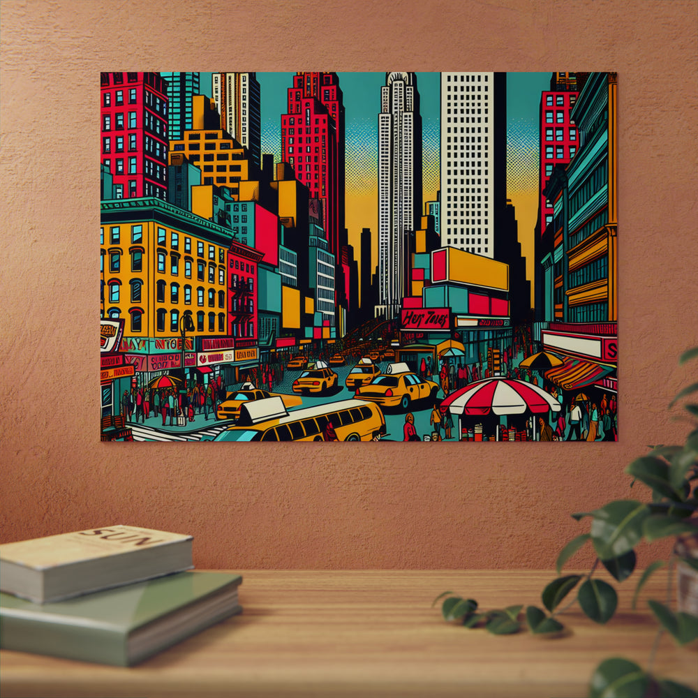 New York, vie nouvelle.- Tableau aluminium