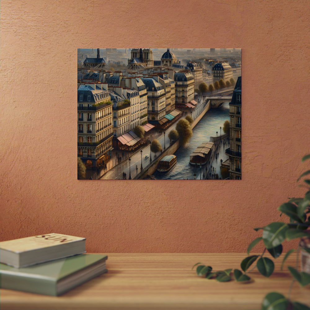 Paris, Amour, Monde, Vie.- Tableau aluminium