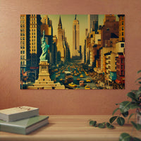 New-York Brille Toujours.- Tableau aluminium