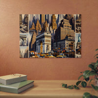 New-York jamais dormir.- Tableau aluminium