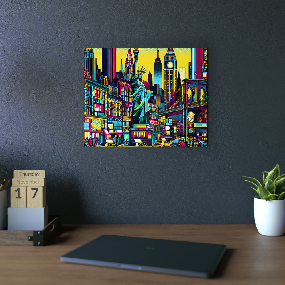 New-York : Amour Brillant.- Tableau aluminium