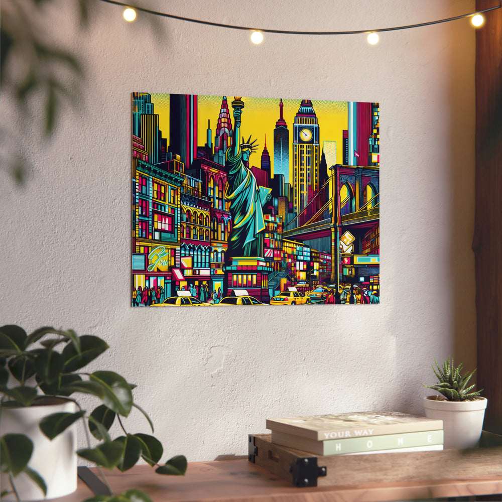 New-York : Amour Brillant.- Tableau aluminium