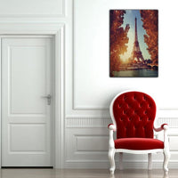 River bank and Eiffel Tower printed canvas