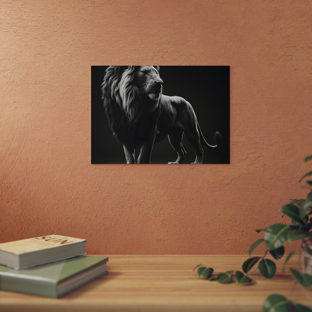 Lion dans la nuit - Tableau aluminium