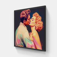 Eternal Kiss Devotion-Canvas-artwall-20x20 cm-Black-Artwall