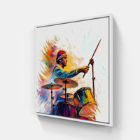 Harmonious Drum Rhythm-Canvas-artwall-20x20 cm-White-Artwall