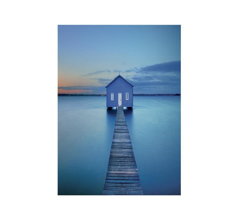 Shack on The Water Modern Printed Canvas