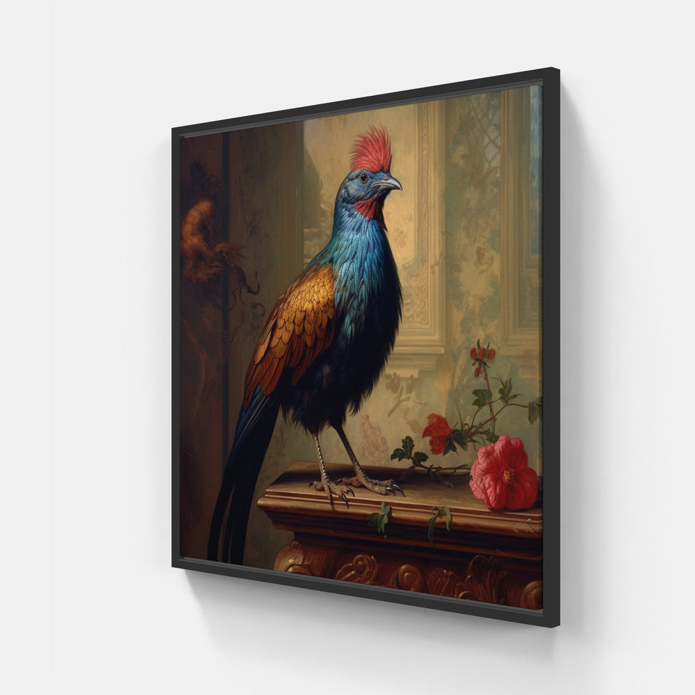 Bird sings song-Canvas-artwall-20x20 cm-Black-Artwall