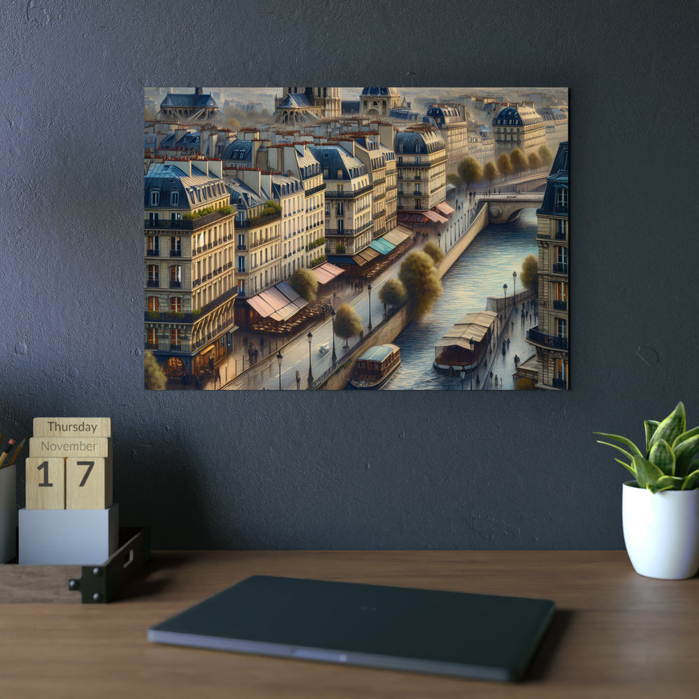 Paris, Amour, Monde, Vie.- Tableau aluminium