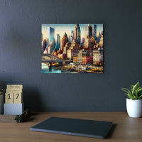 New-York Amour Eternel.- Tableau aluminium