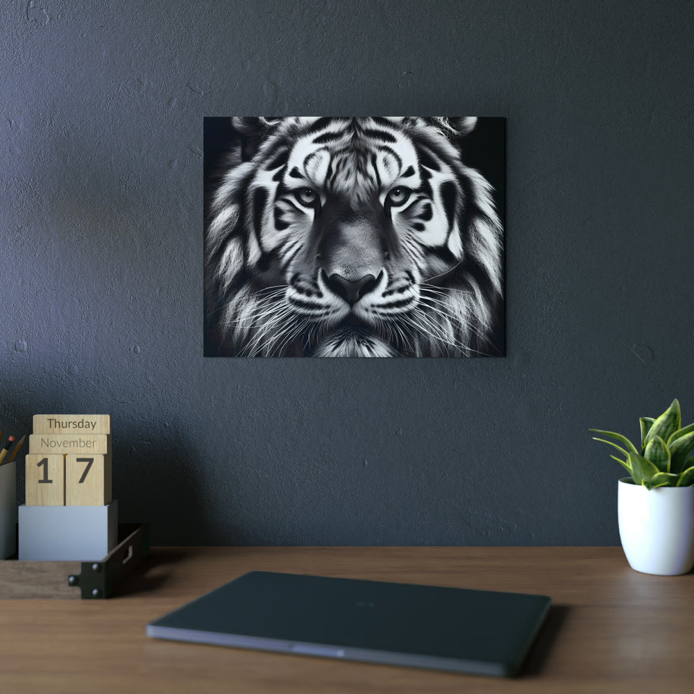 Tigre Feu Eau Lune- Tableau aluminium