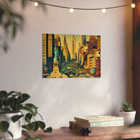 New-York Brille Toujours.- Tableau aluminium