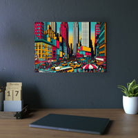 New York, vie nouvelle.- Tableau aluminium