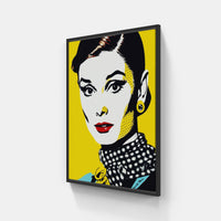 Audrey Popstyle-Canvas-artwall-20x20 cm-Black-Artwall