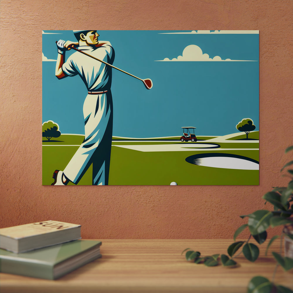 Golf Course Sunrise- Tableau aluminium