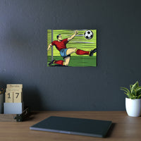 kick, goal, game, foot- Tableau aluminium