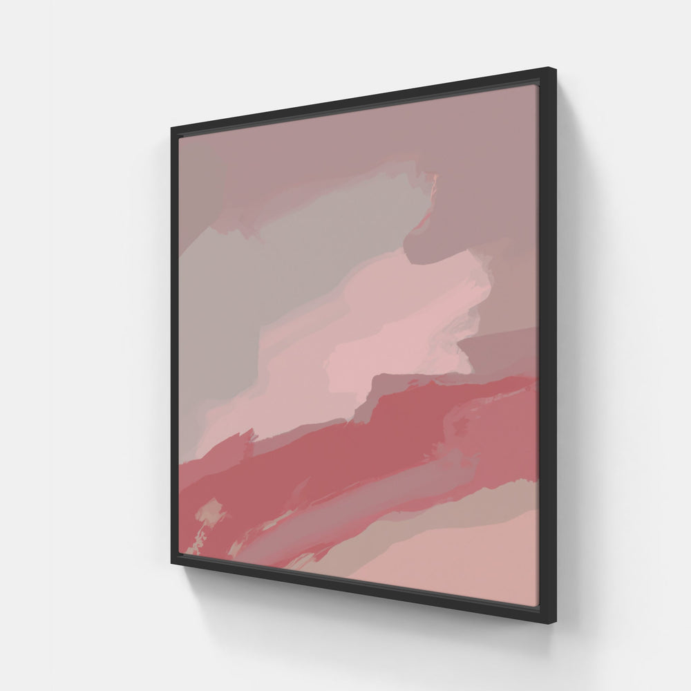 Pink on time blue-Canvas-artwall-20x20 cm-Black-Artwall