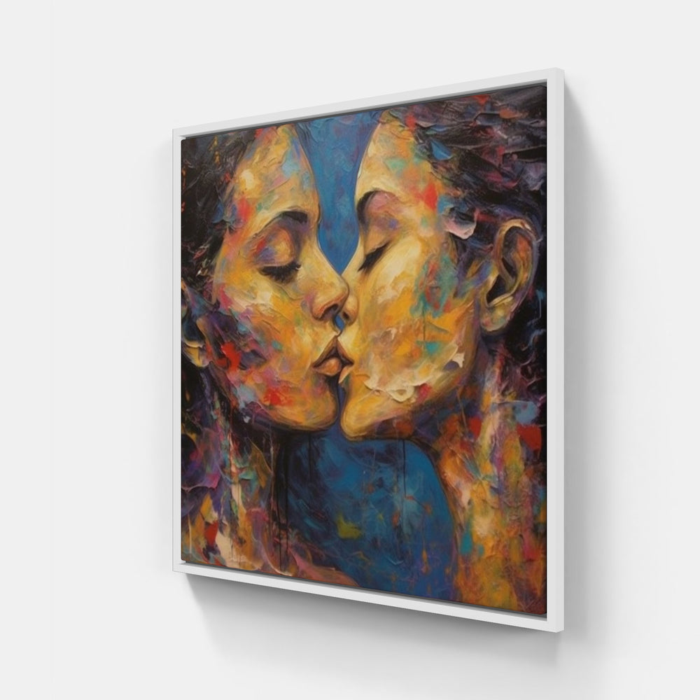 Tender Affection Unity Bliss-Canvas-artwall-20x20 cm-White-Artwall