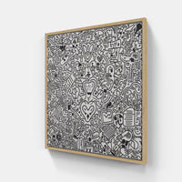 Keith love fades-Canvas-artwall-20x20 cm-Wood-Artwall