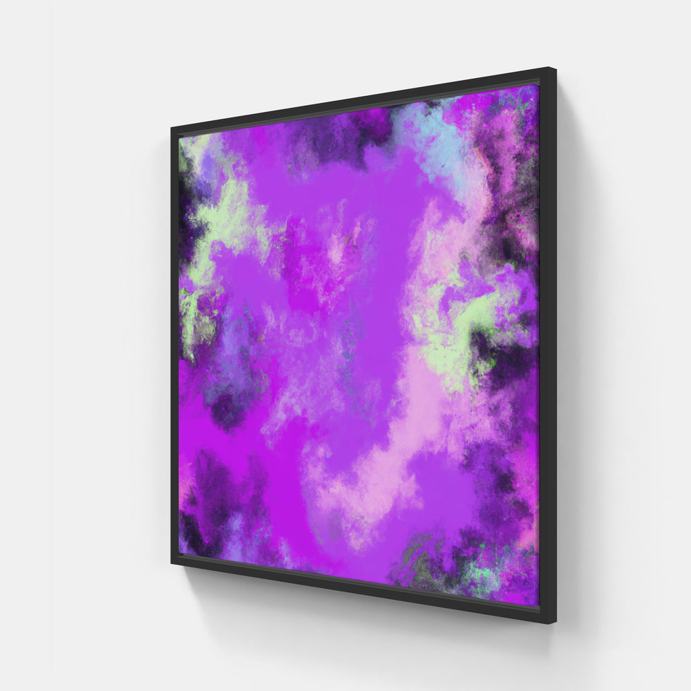 Purple shining bright-Canvas-artwall-20x20 cm-Black-Artwall