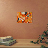 Orange soleil lumineux- Tableau aluminium