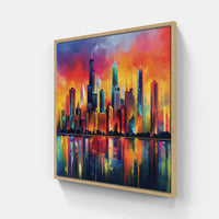 Expressive Urban Skyline-Canvas-artwall-Artwall