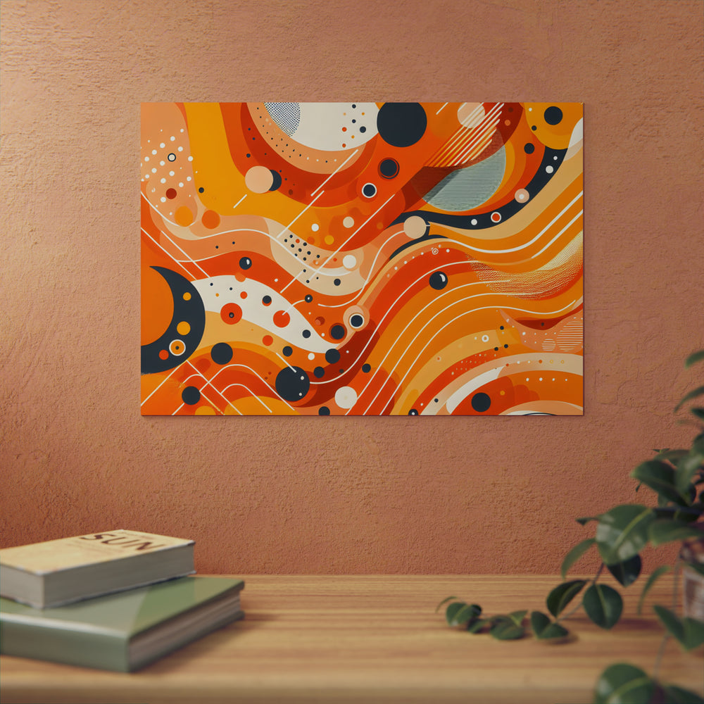 Orange soleil lumineux- Tableau aluminium