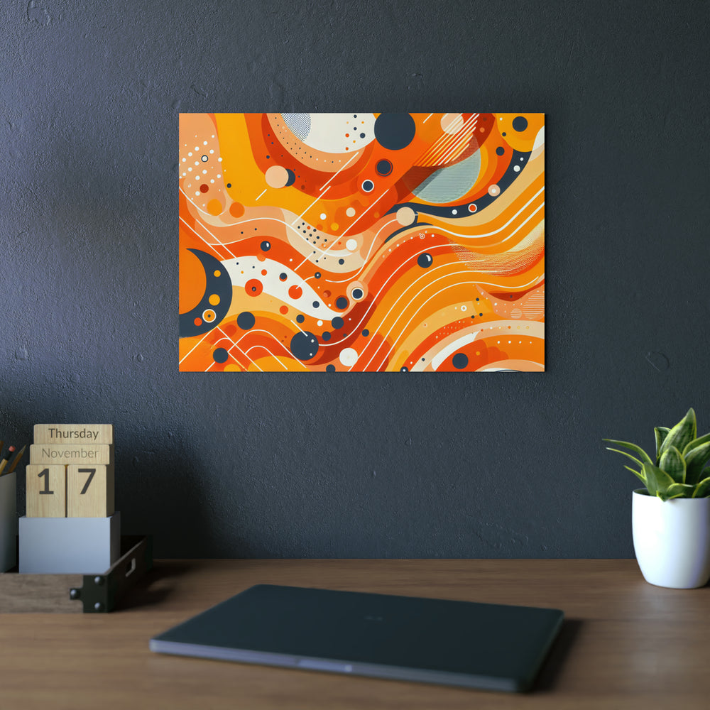 Orange soleil lumineux- Tableau aluminium