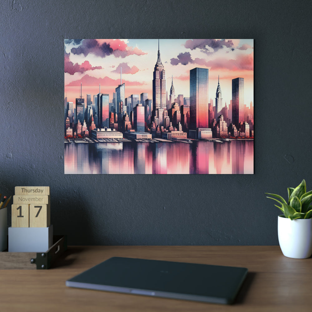 New York, amour, vie, rêve.- Tableau aluminium