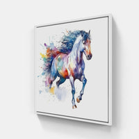 Graceful Horse Portrait-Canvas-artwall-20x20 cm-White-Artwall